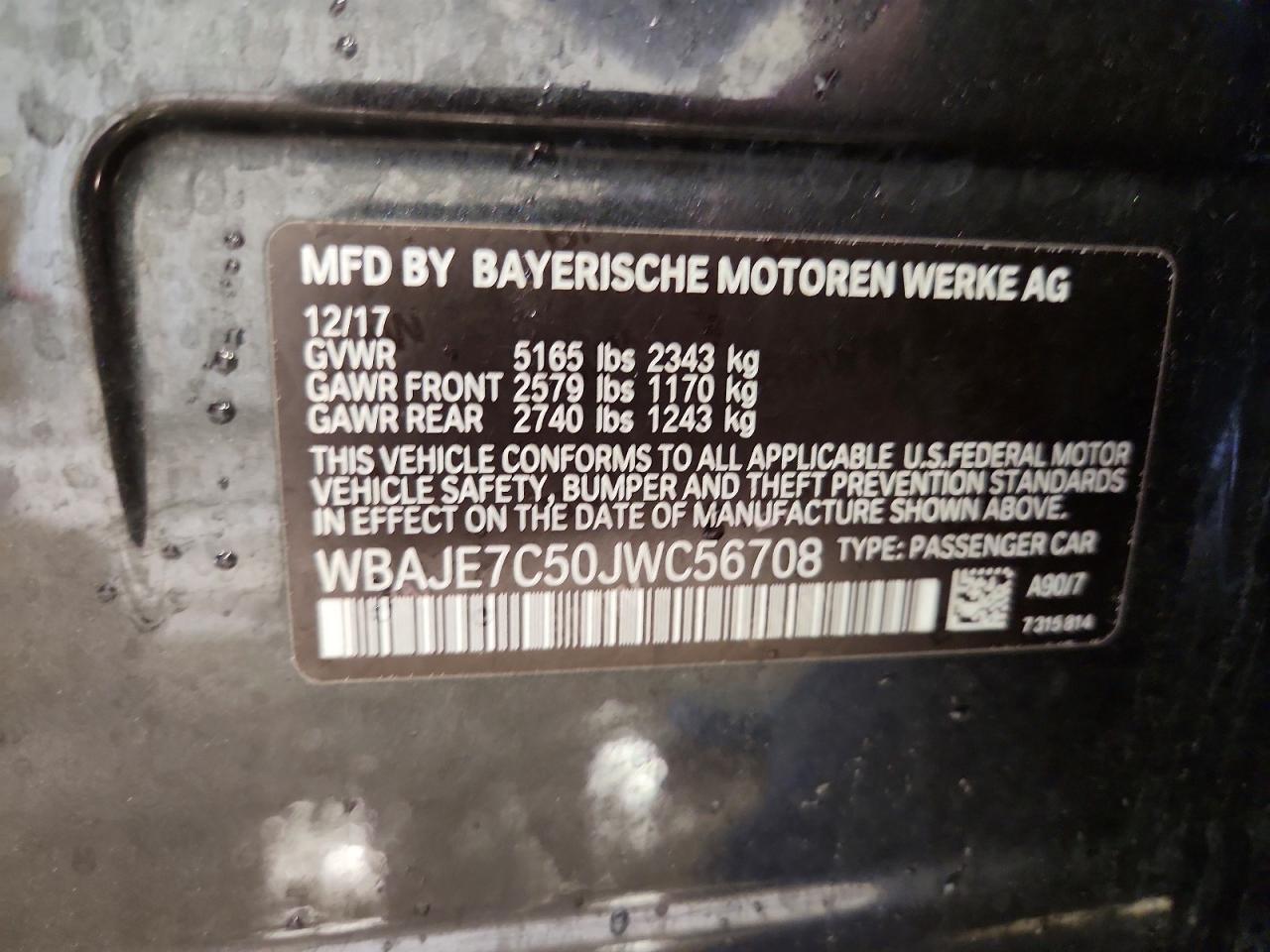2018 BMW 5 series