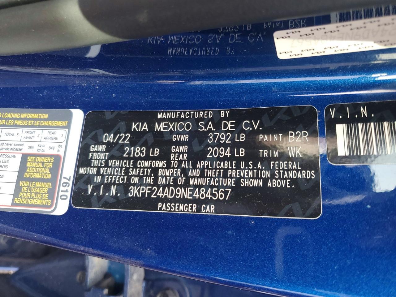 2022 KIA FORTE