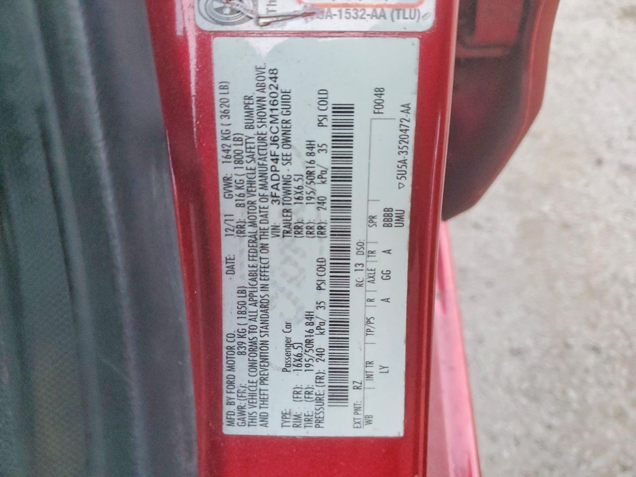 2012 FORD Fiesta