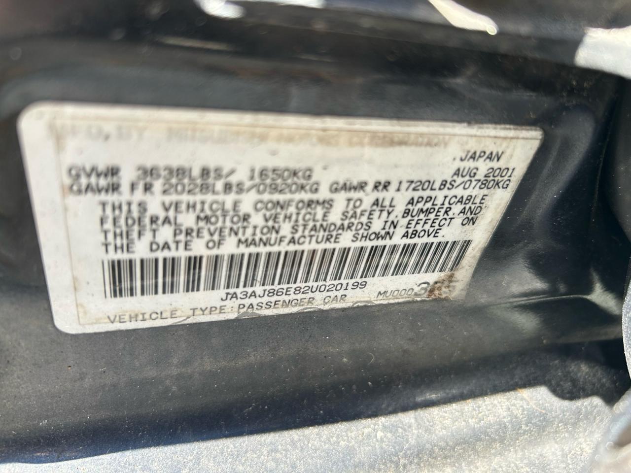 2002 MITSUBISHI LANCER