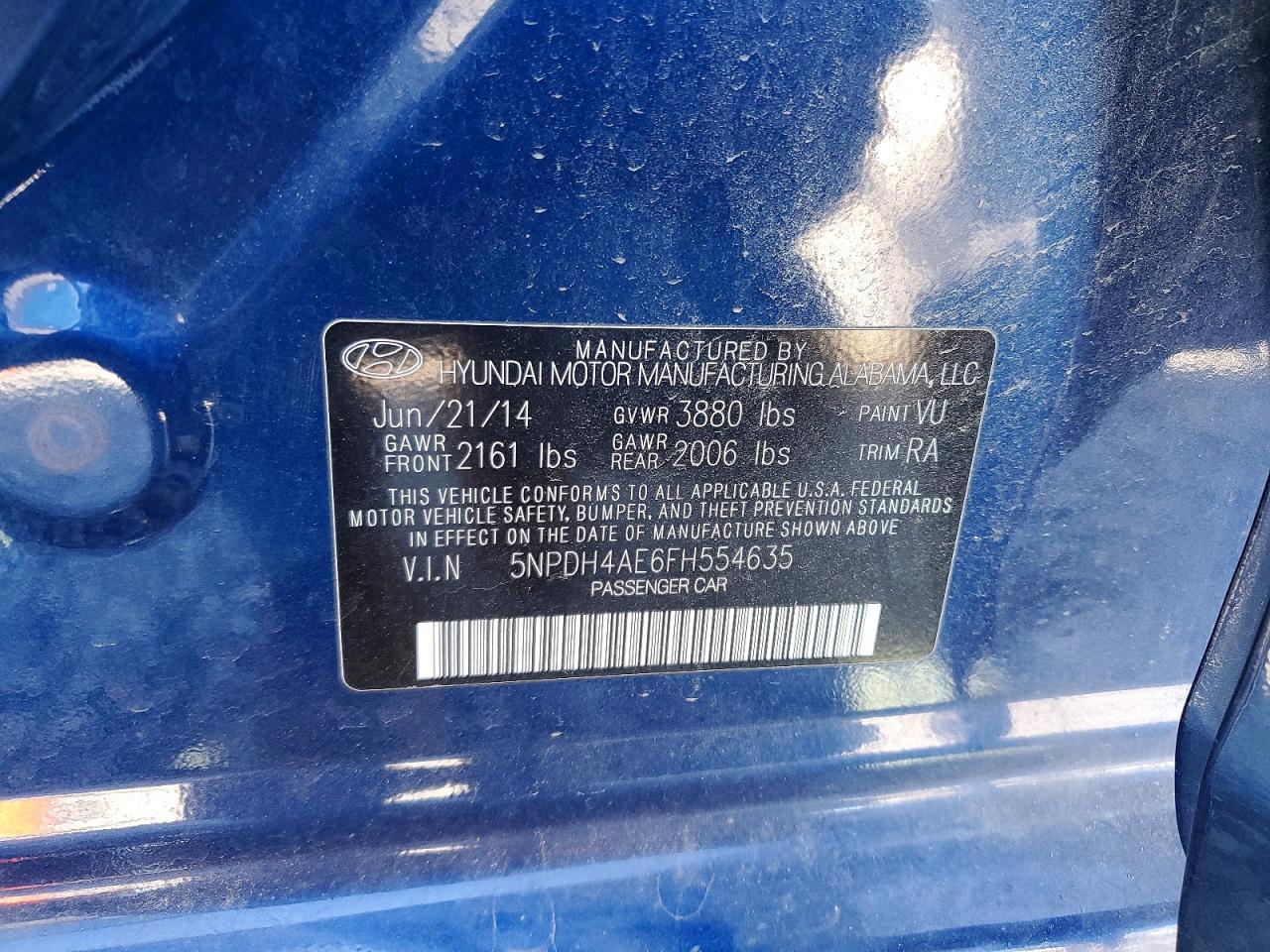 2015 HYUNDAI ELANTRA