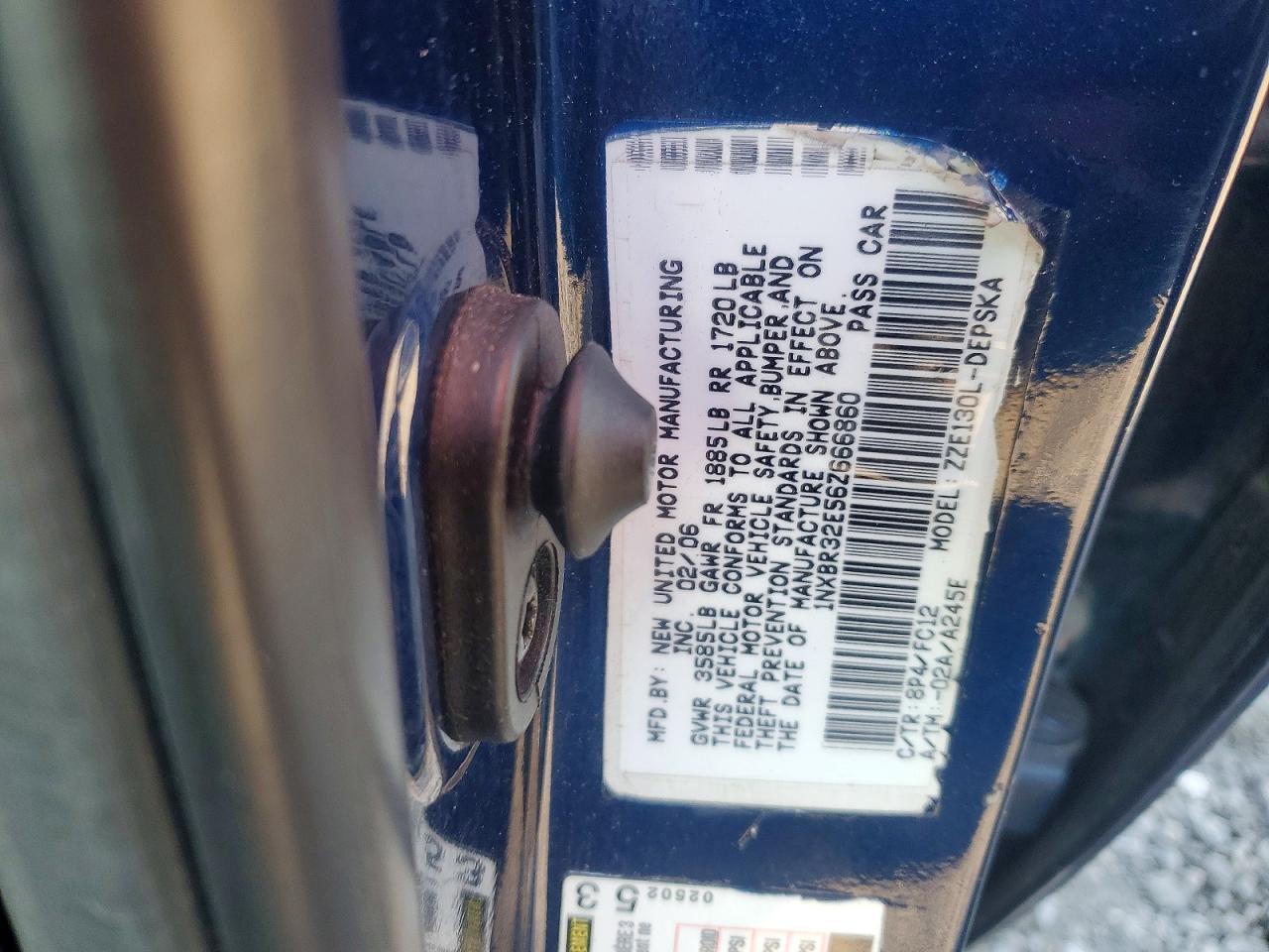 2006 TOYOTA COROLLA