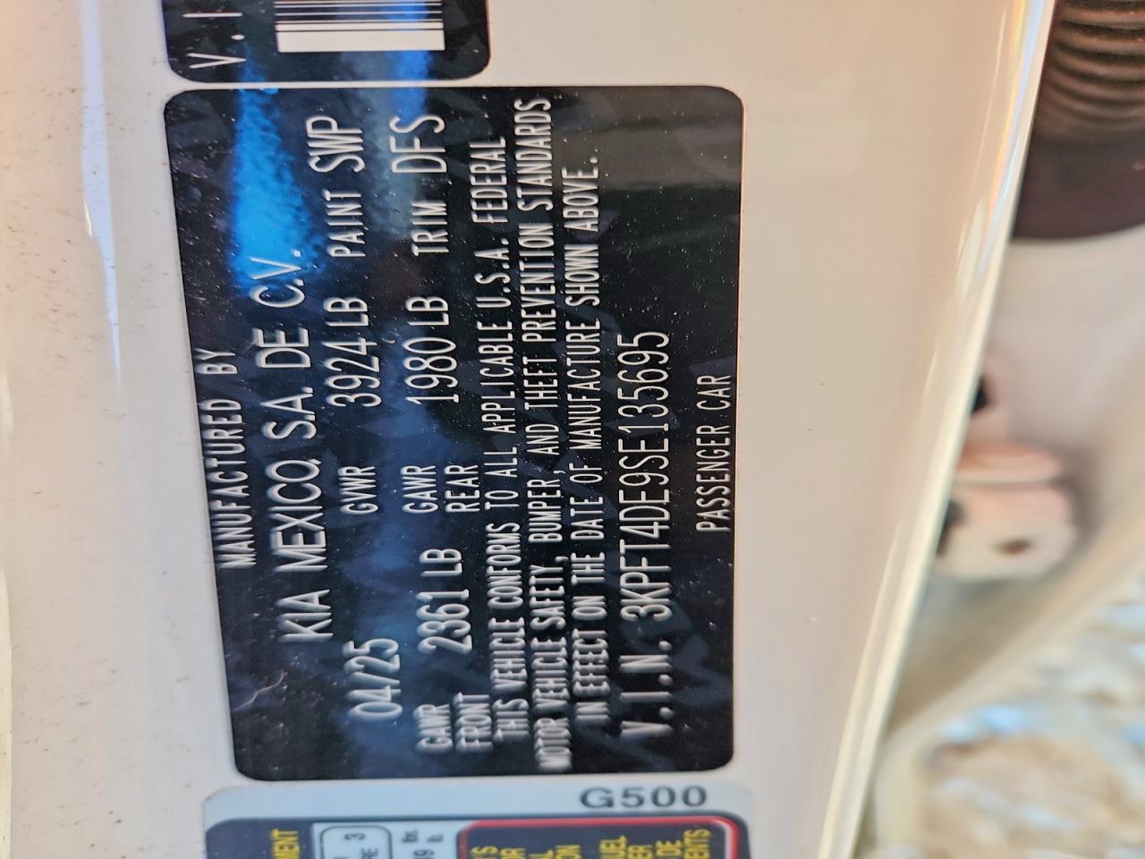 2025 KIA K4