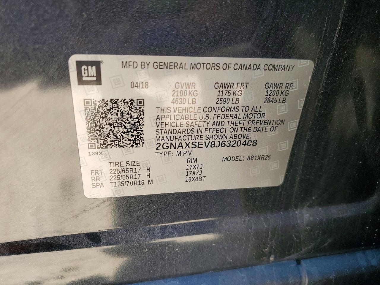 2018 CHEVROLET EQUINOX