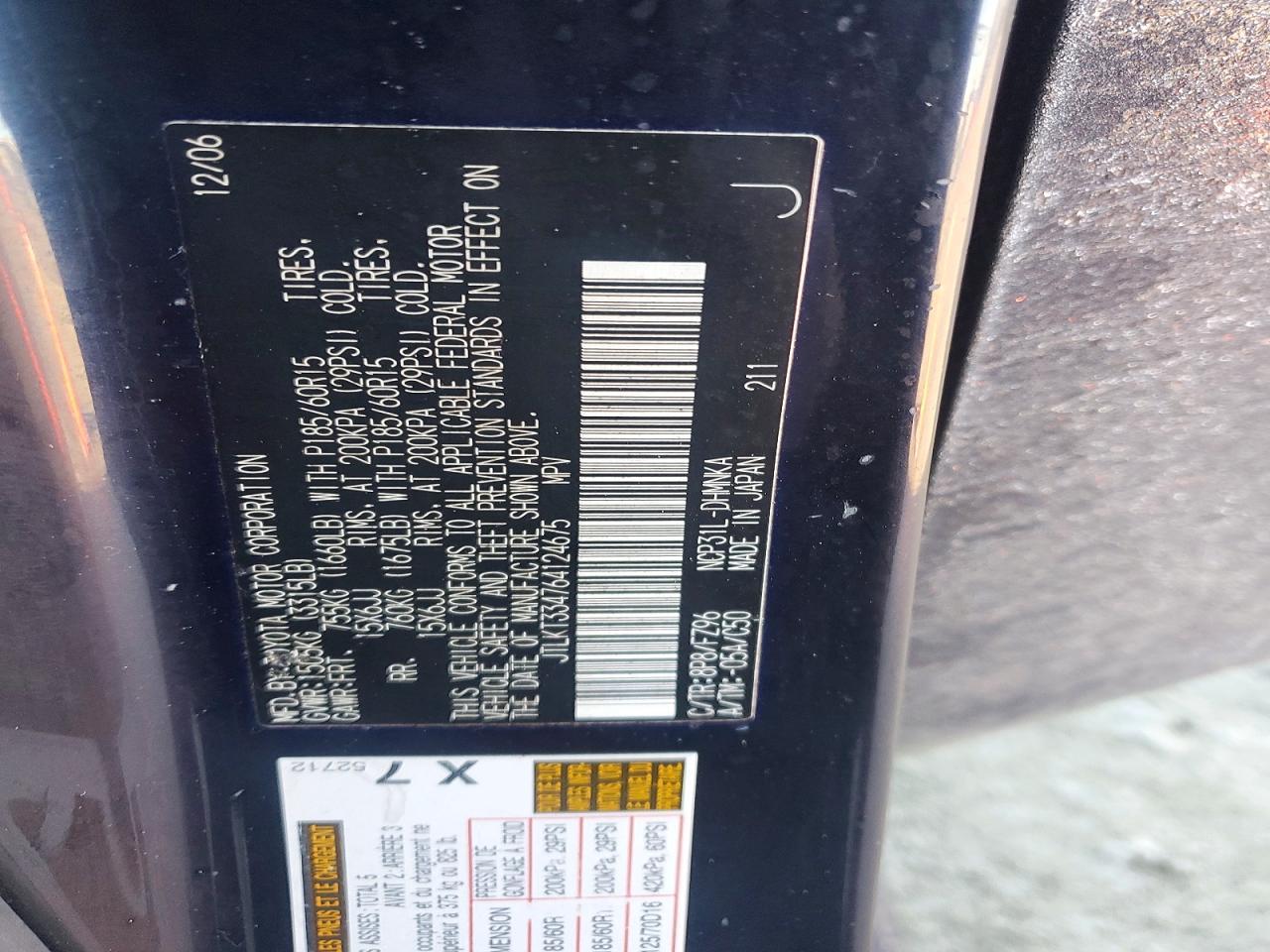 2006 TOYOTA SCION