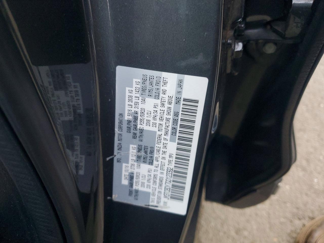 2016 MAZDA CX-9