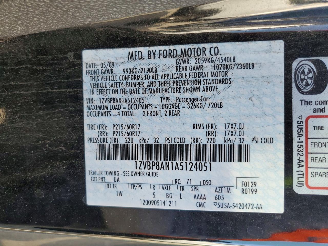 2010 FORD MUSTANG