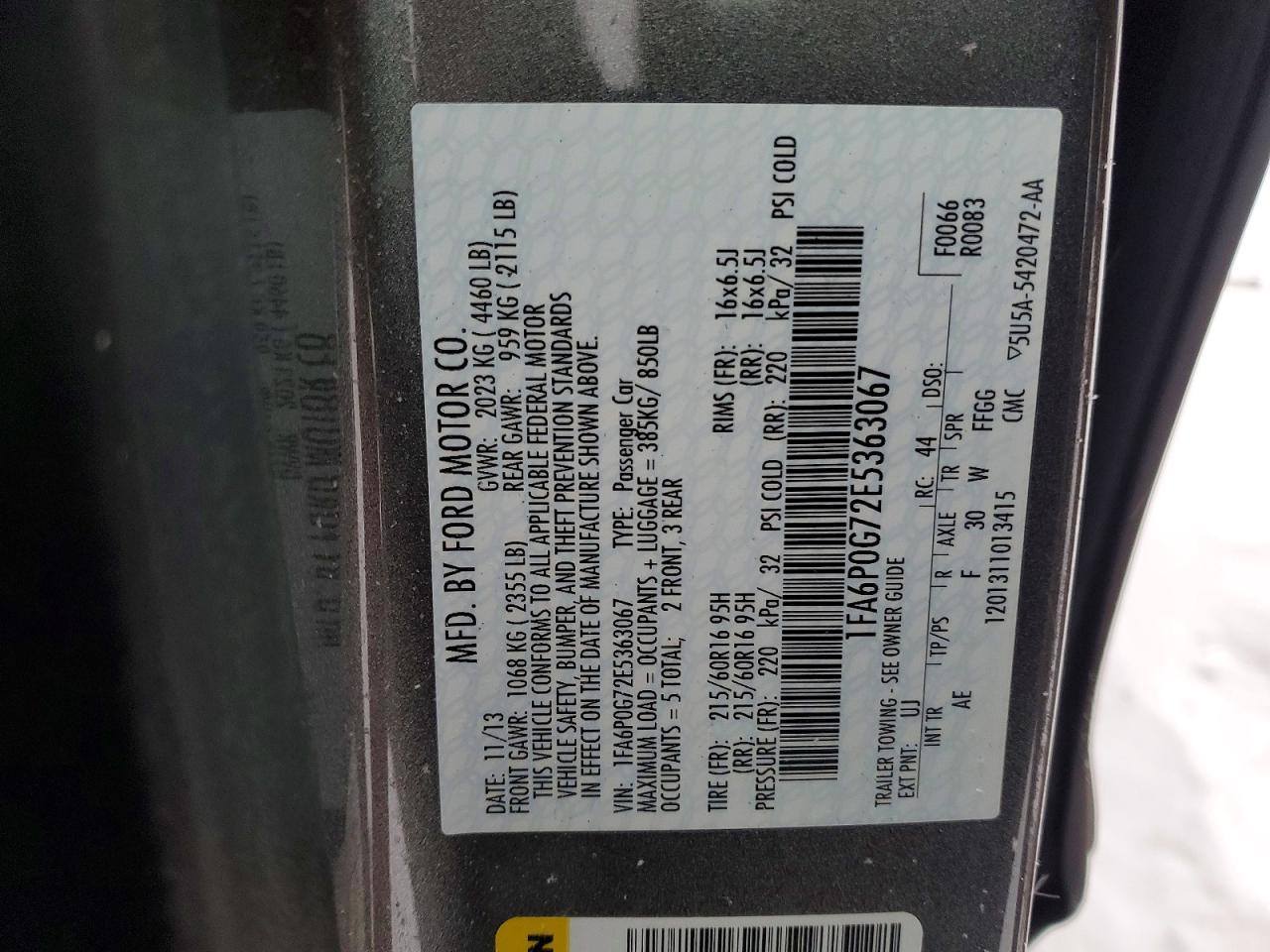 2014 FORD FUSION