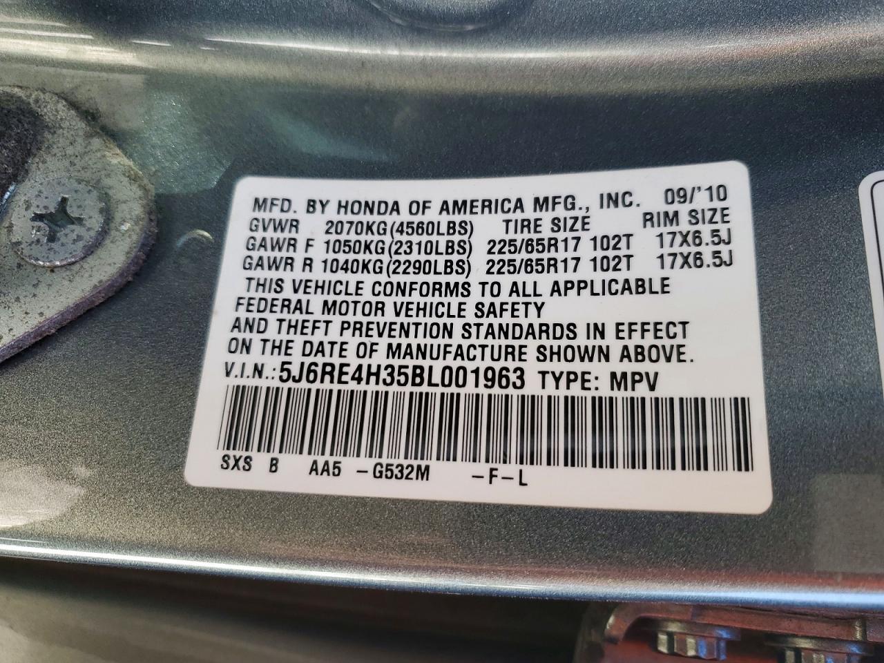 2011 HONDA CR-V