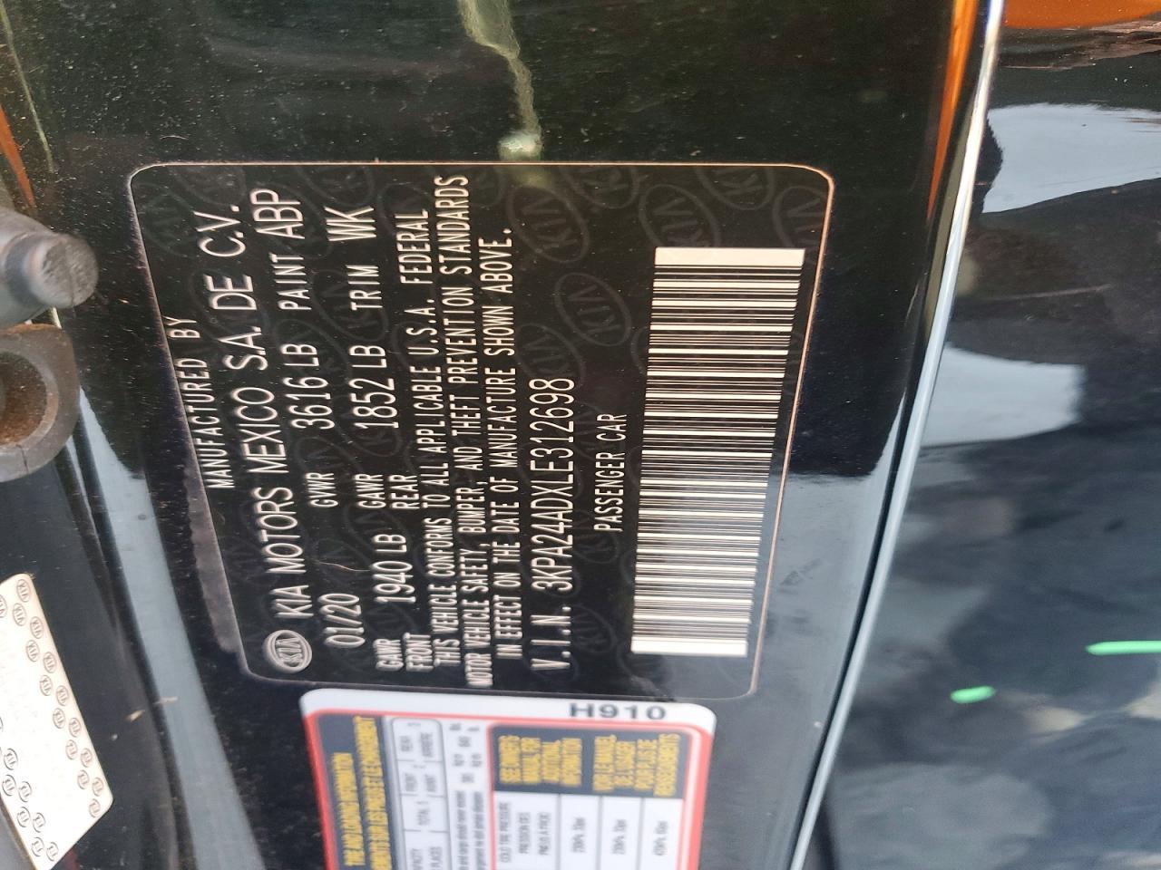 2020 KIA RIO