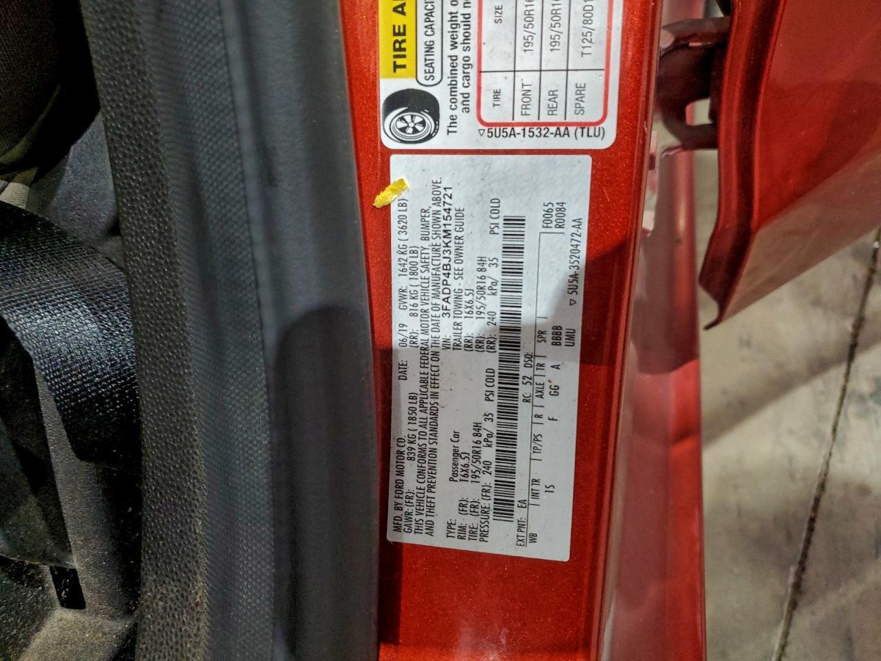 2019 FORD Fiesta
