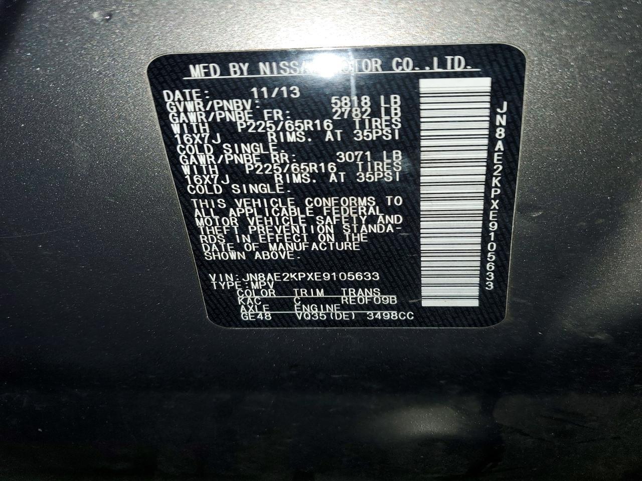 2014 NISSAN Quest