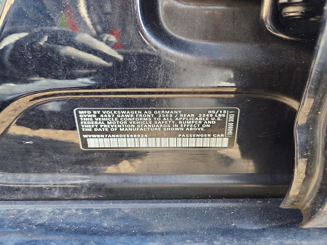 2013 VOLKSWAGEN CC