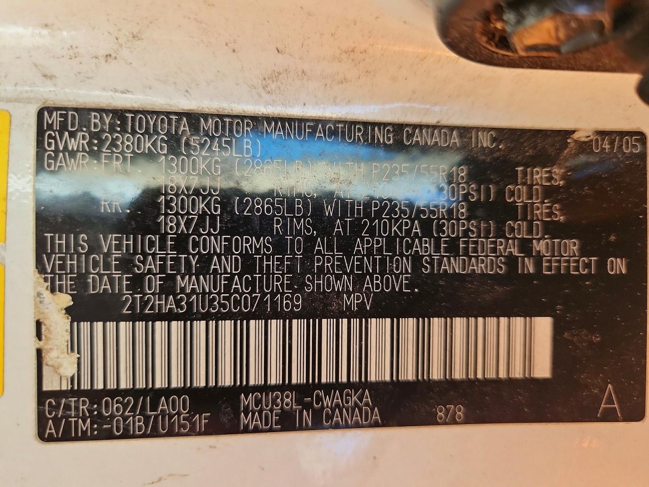 2005 LEXUS Rx 330