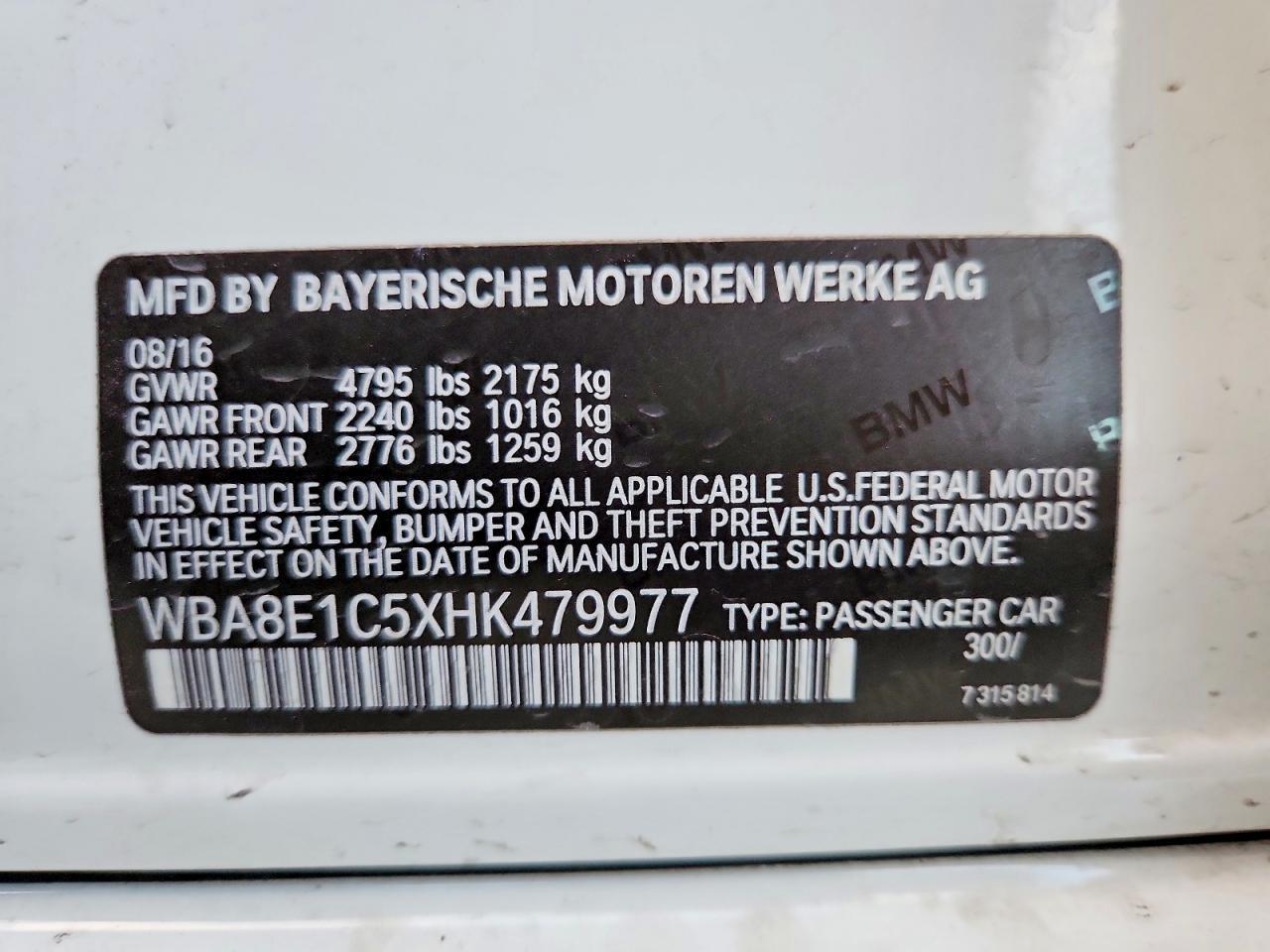 2017 BMW 3 SERIES