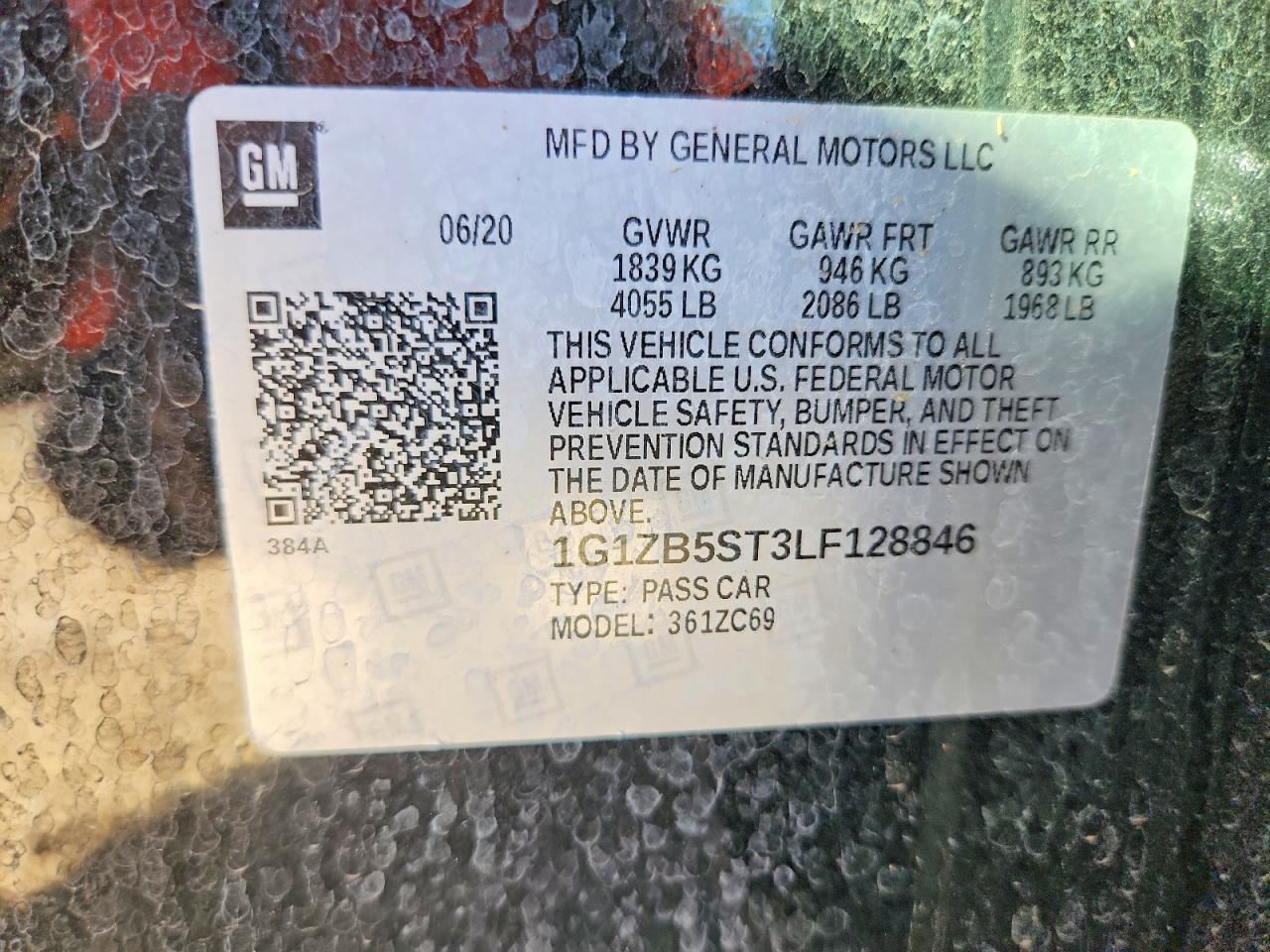 2020 CHEVROLET MALIBU
