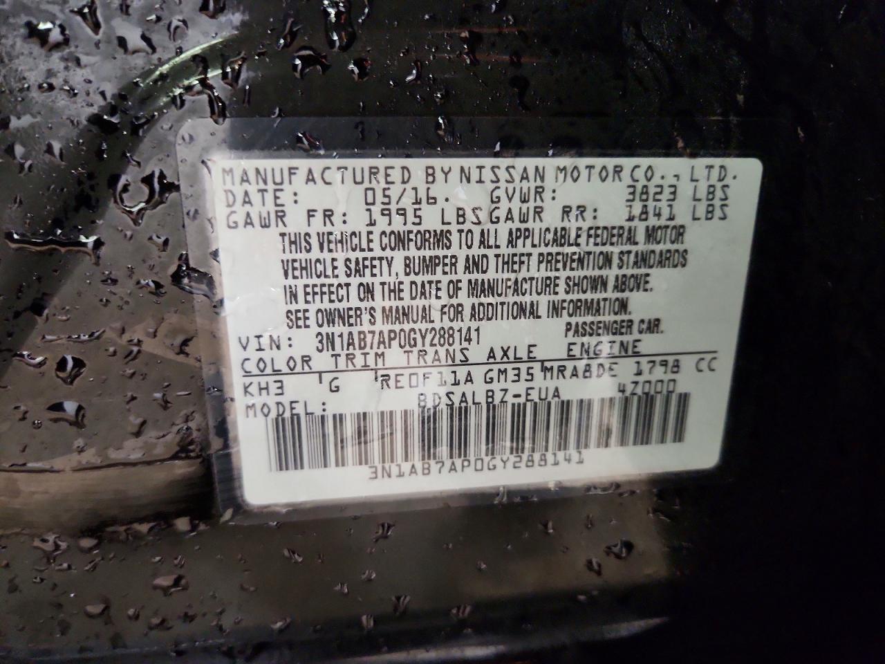 2016 NISSAN SENTRA
