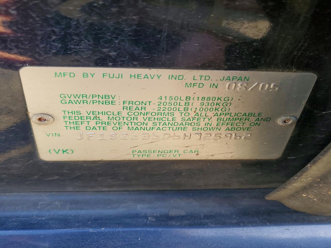 2006 SUBARU FORESTER