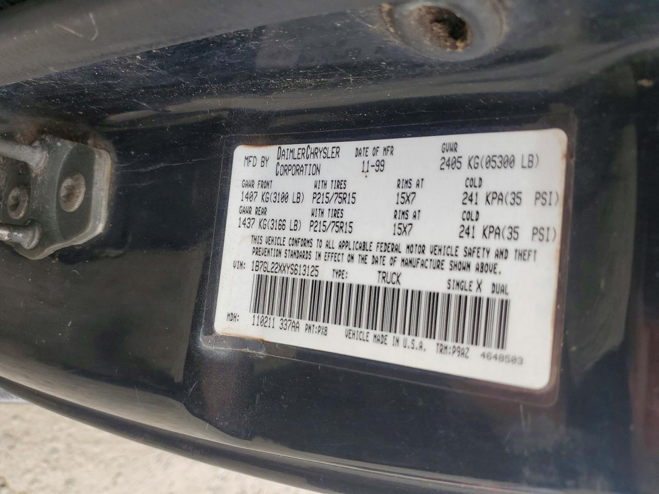 2000 DODGE Dakota
