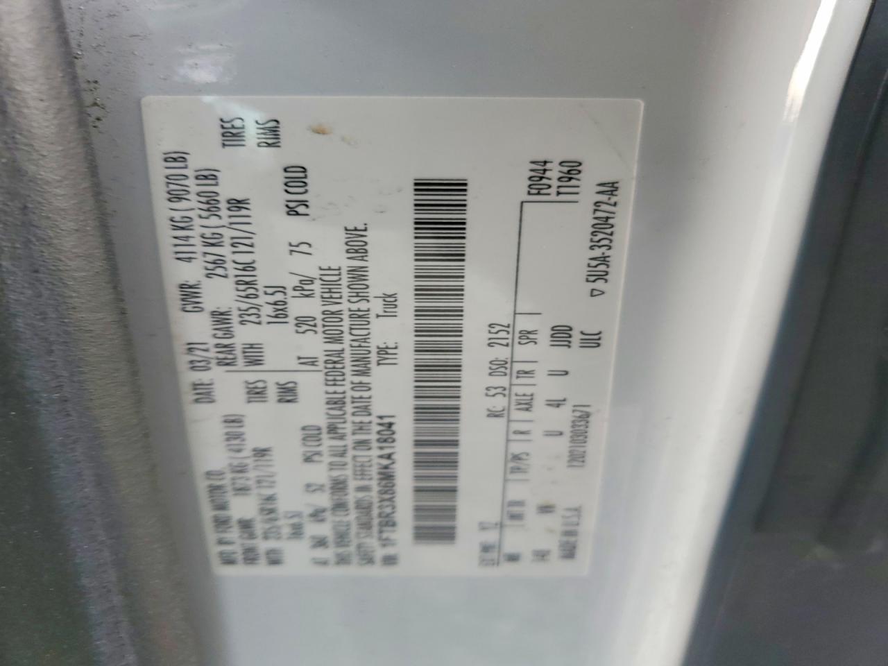 2021 FORD Transit