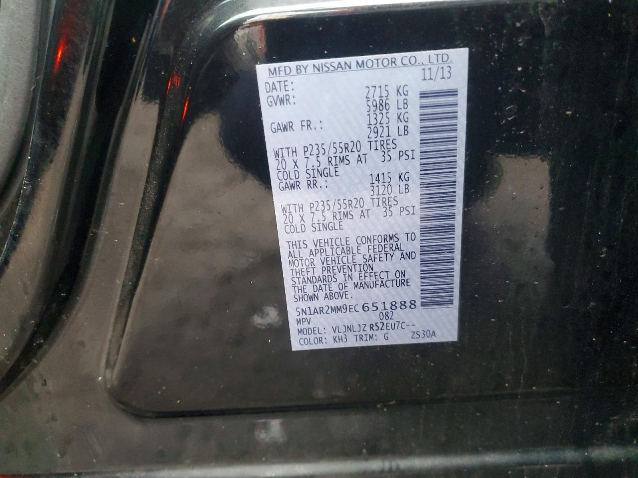 2014 NISSAN PATHFINDER