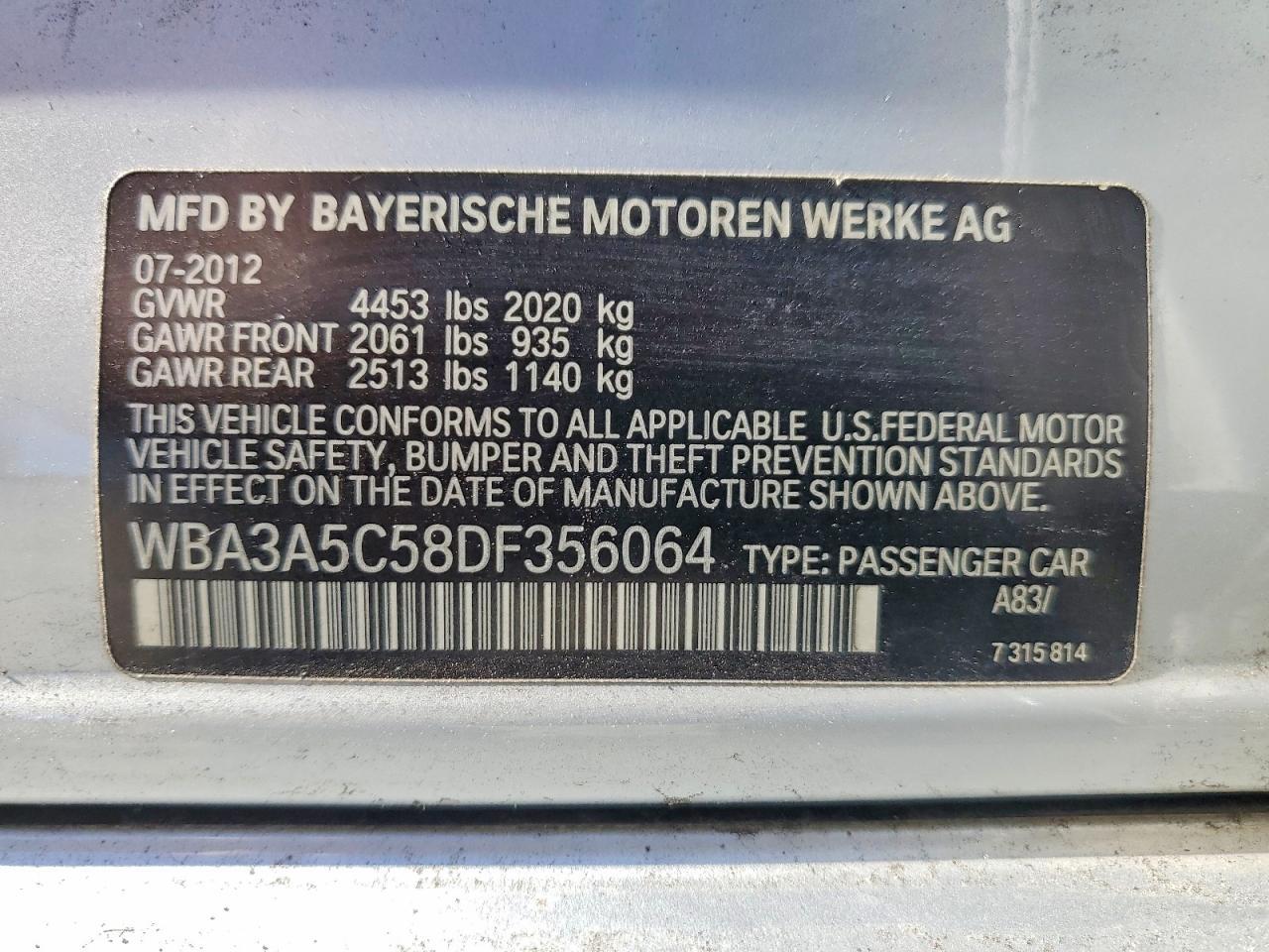 2013 BMW 3 SERIES