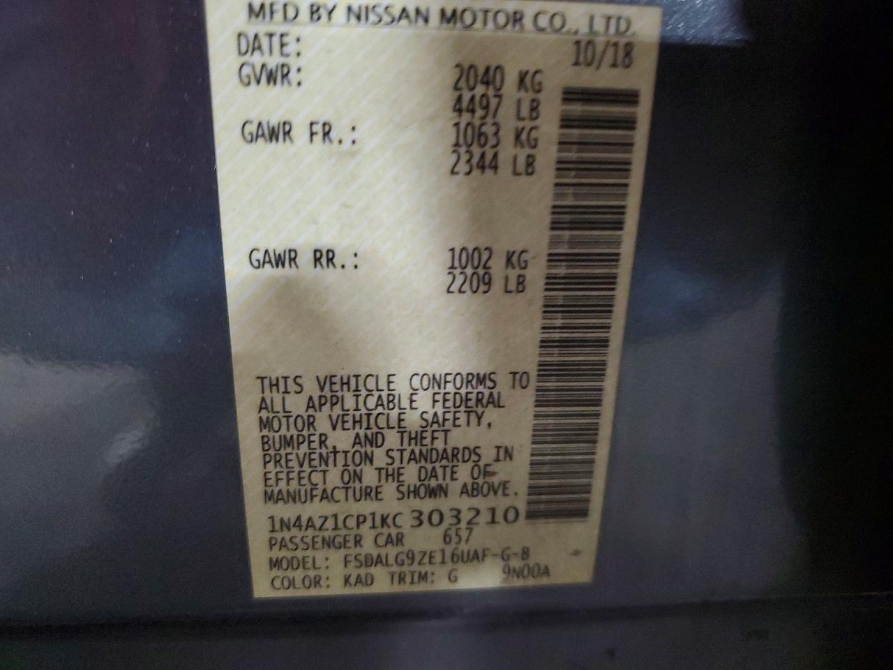 2019 NISSAN LEAF