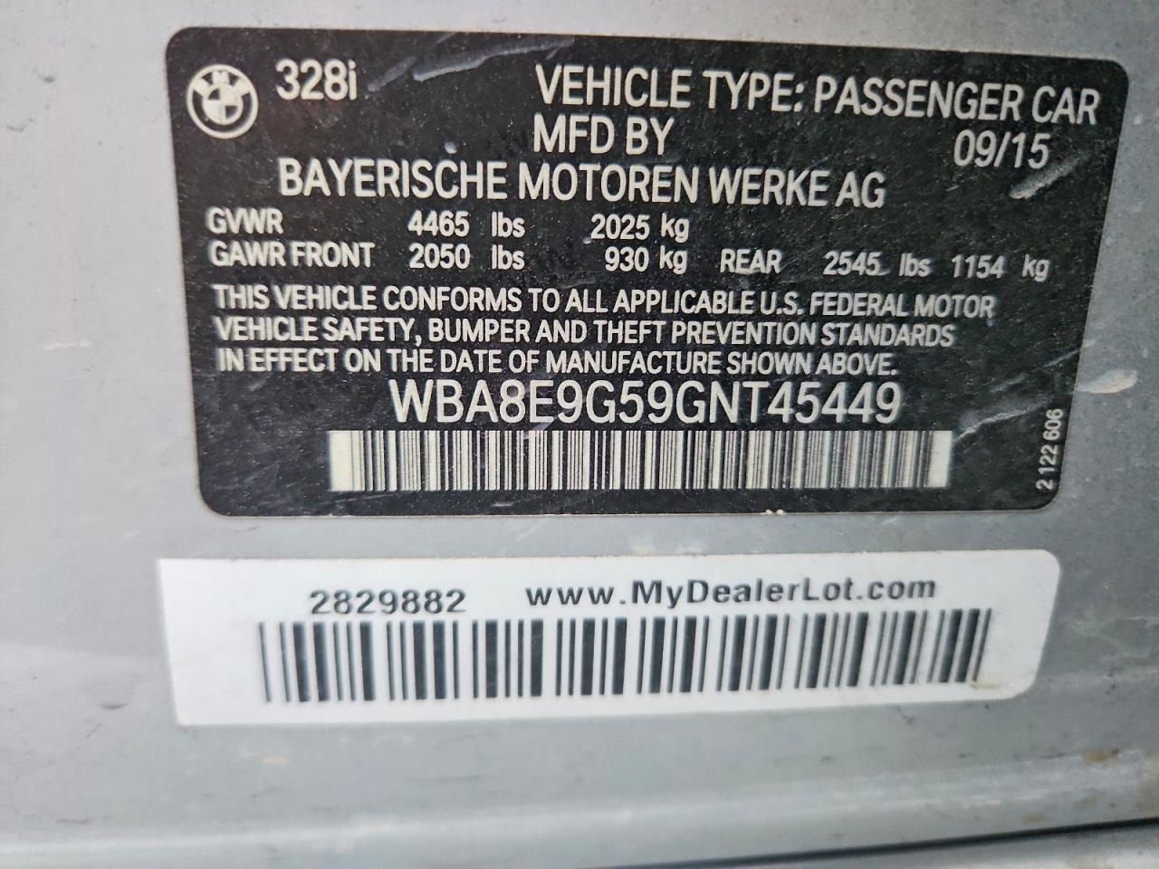 2016 BMW 3 SERIES