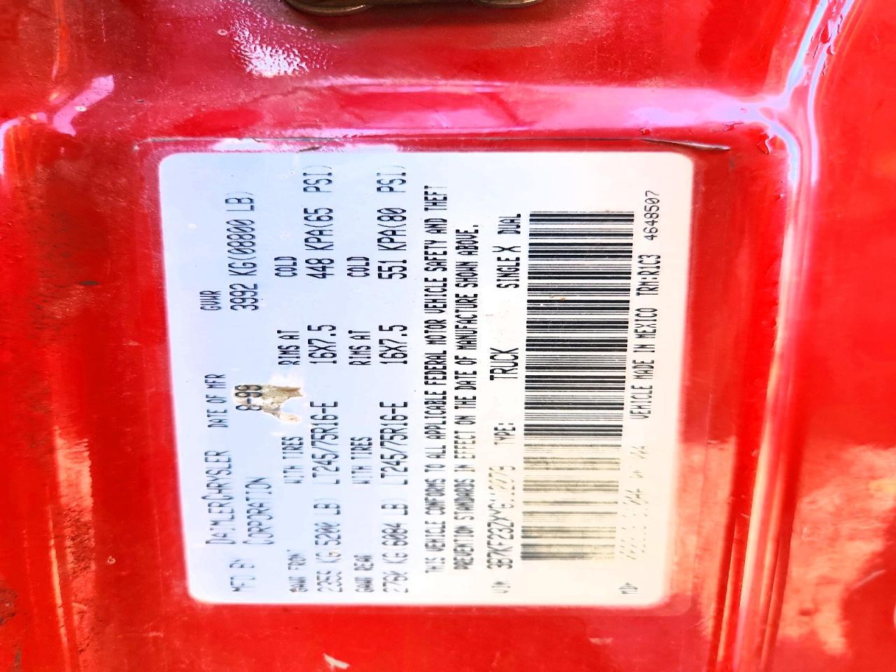2000 DODGE Ram 2500