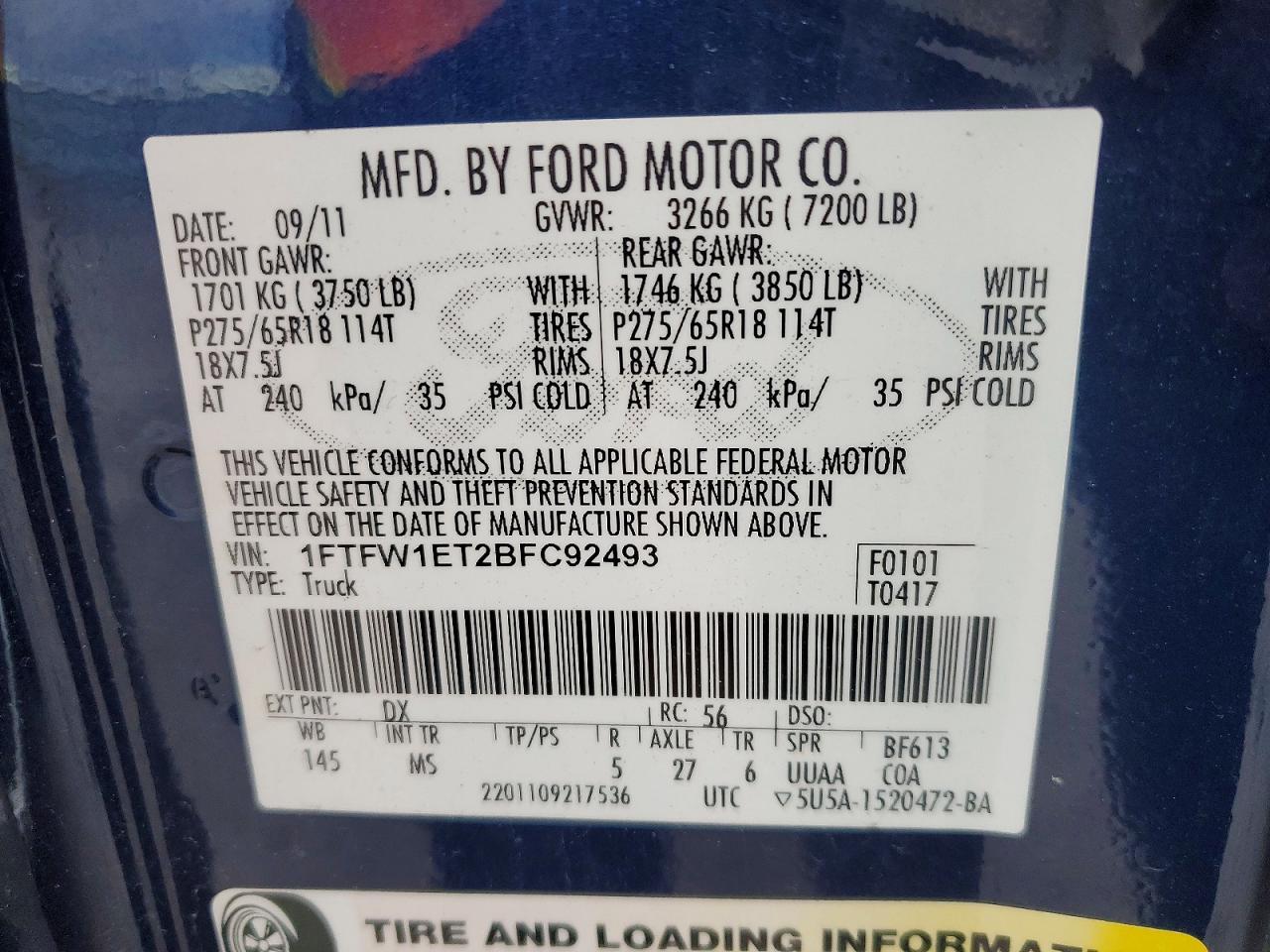 2011 FORD F-150
