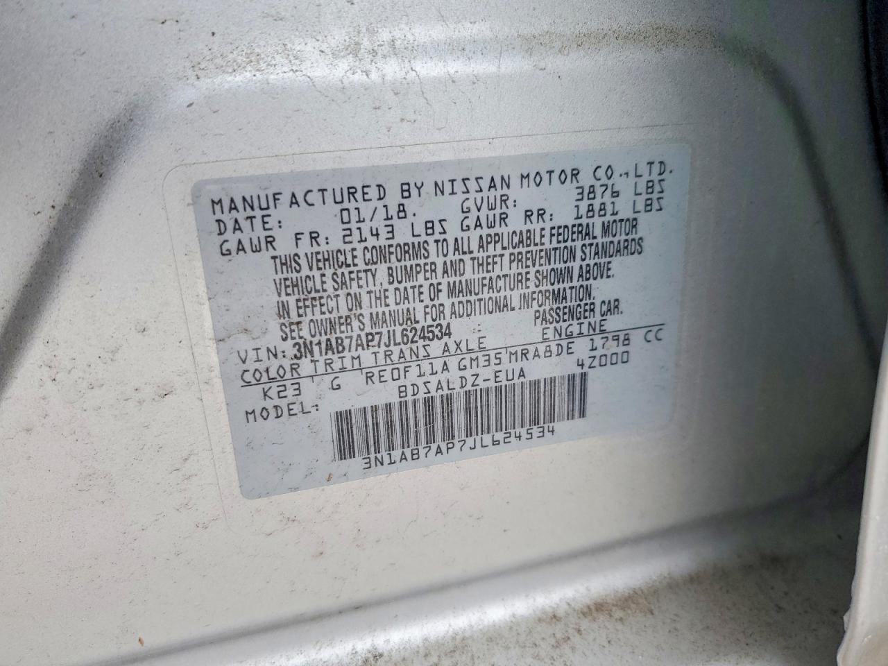 2018 NISSAN SENTRA