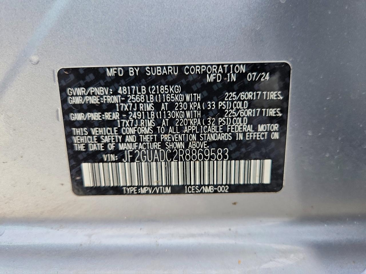 2024 SUBARU Crosstrek