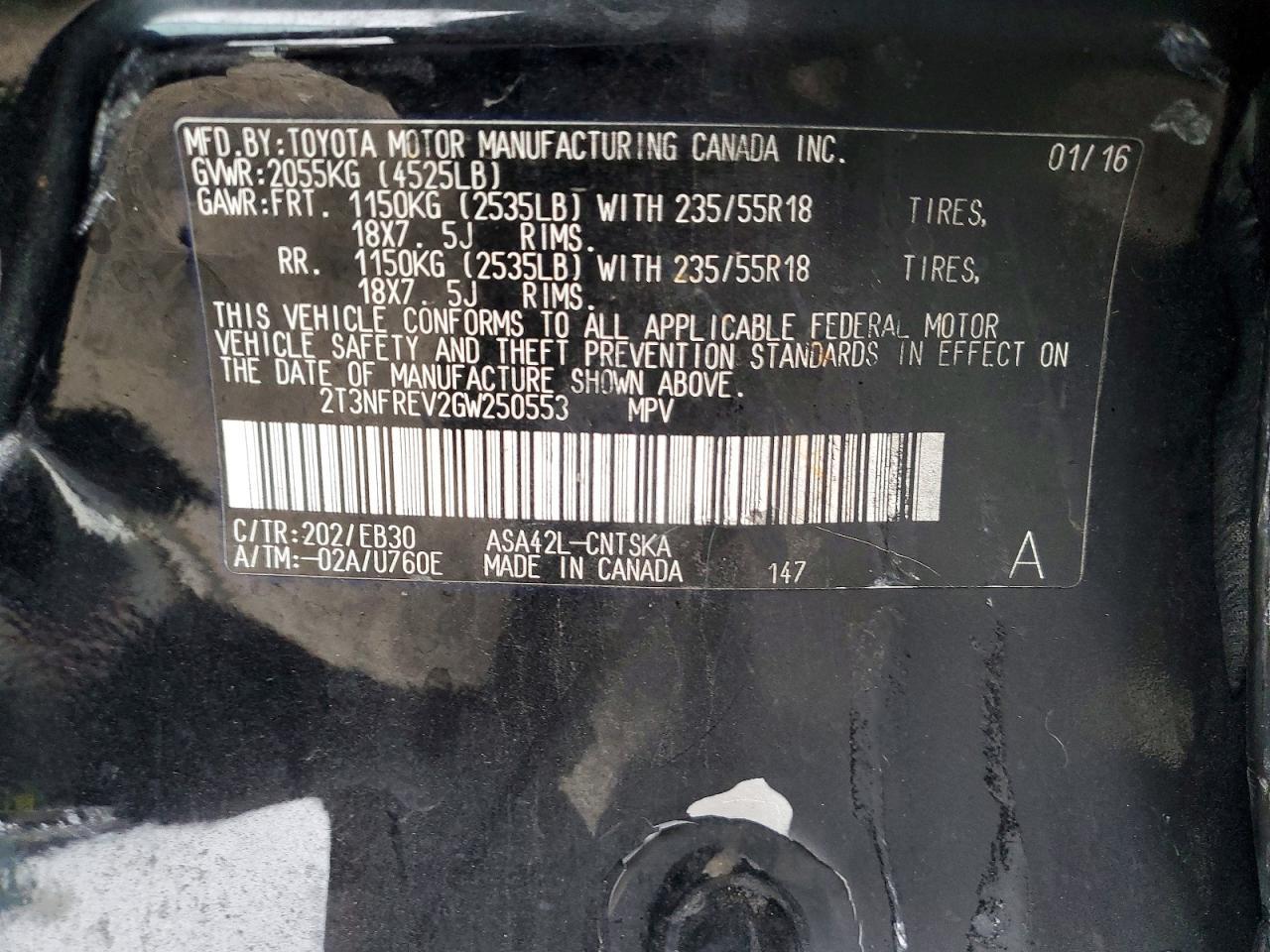 2016 TOYOTA RAV4