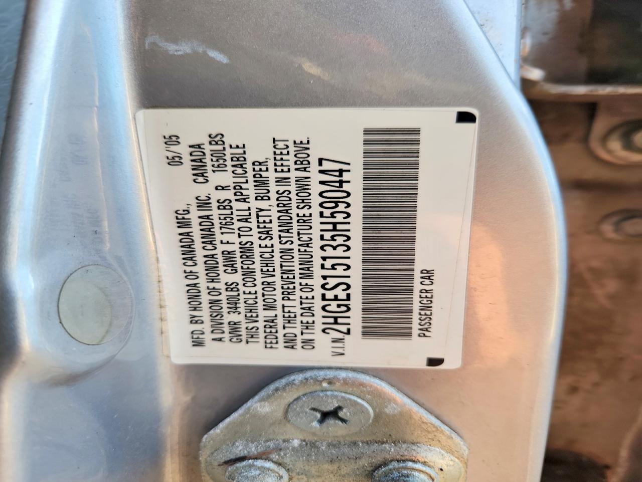 2005 HONDA CIVIC