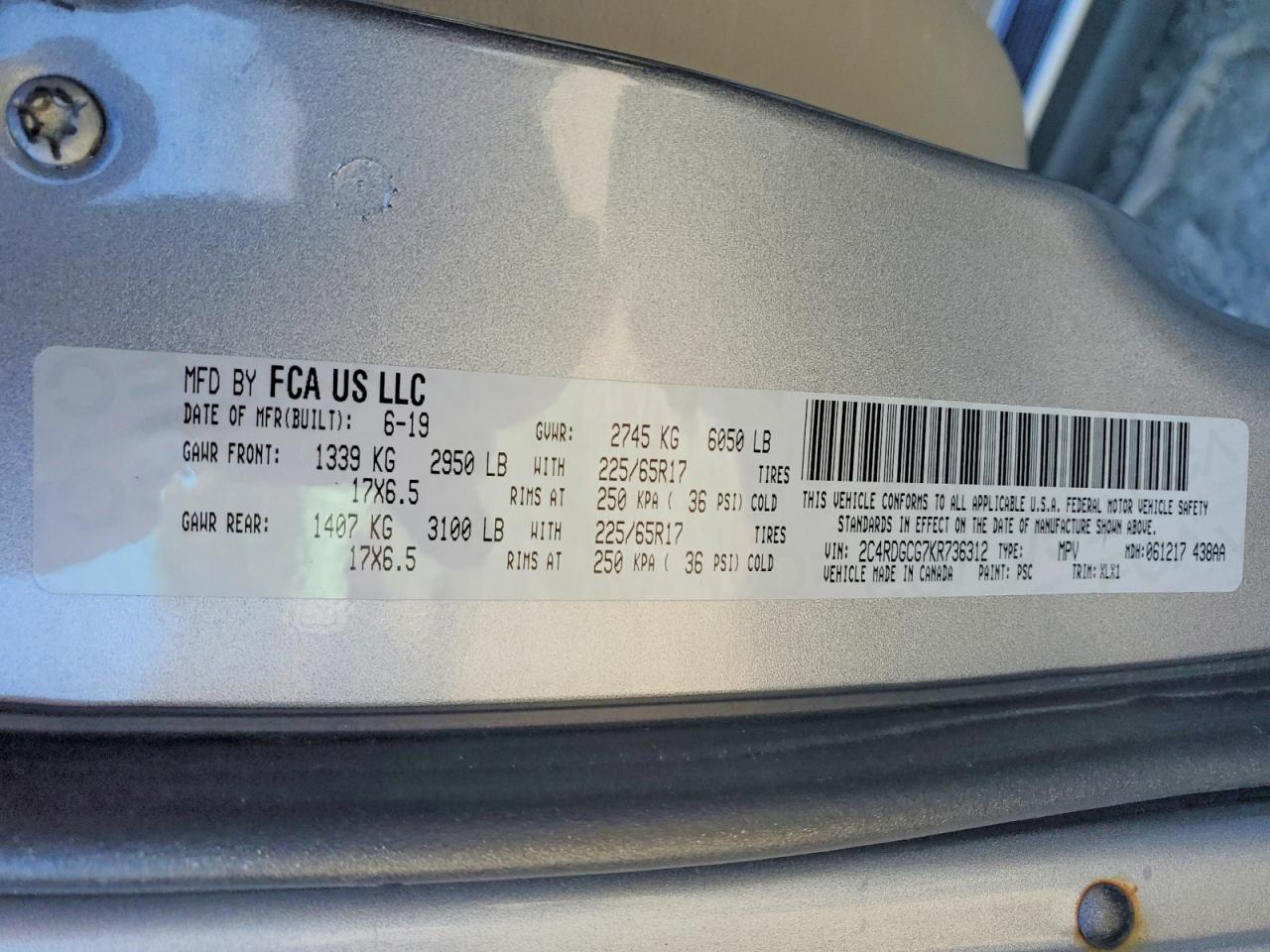 2019 DODGE GRAND CARAVAN