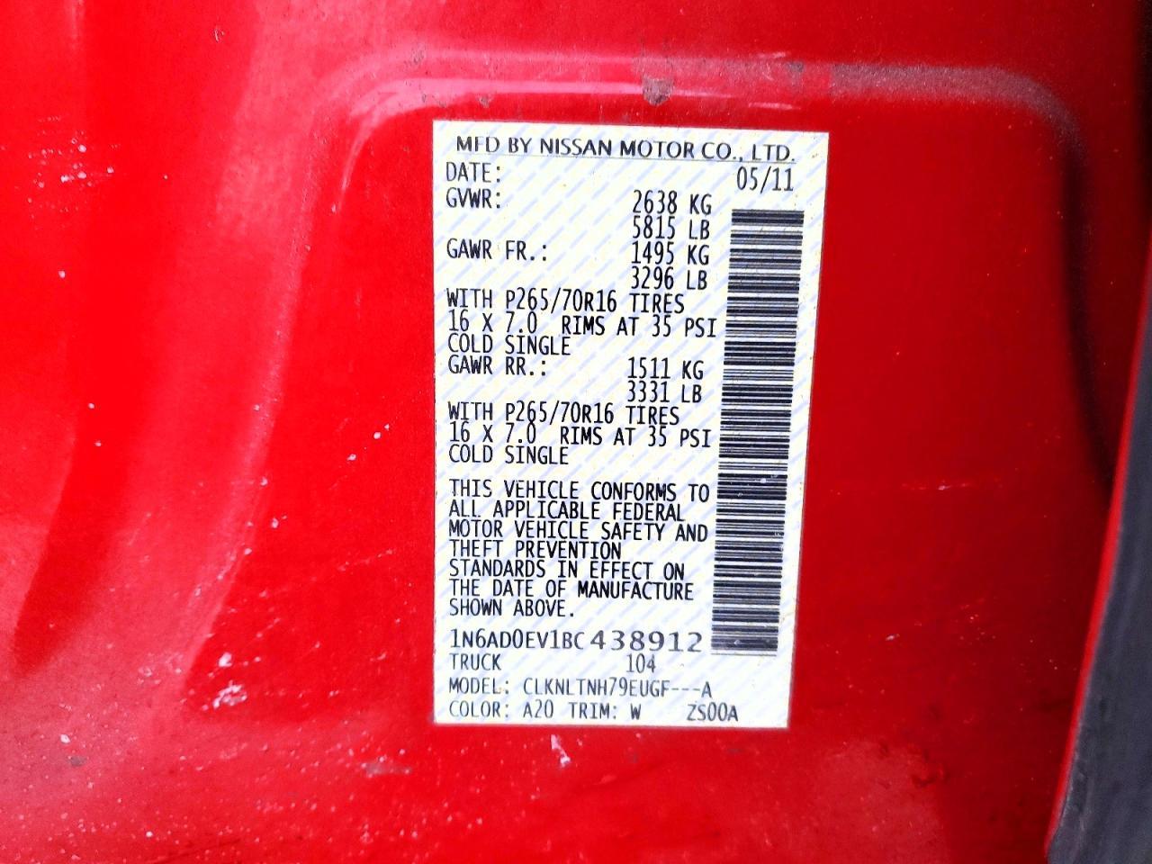2011 NISSAN Frontier