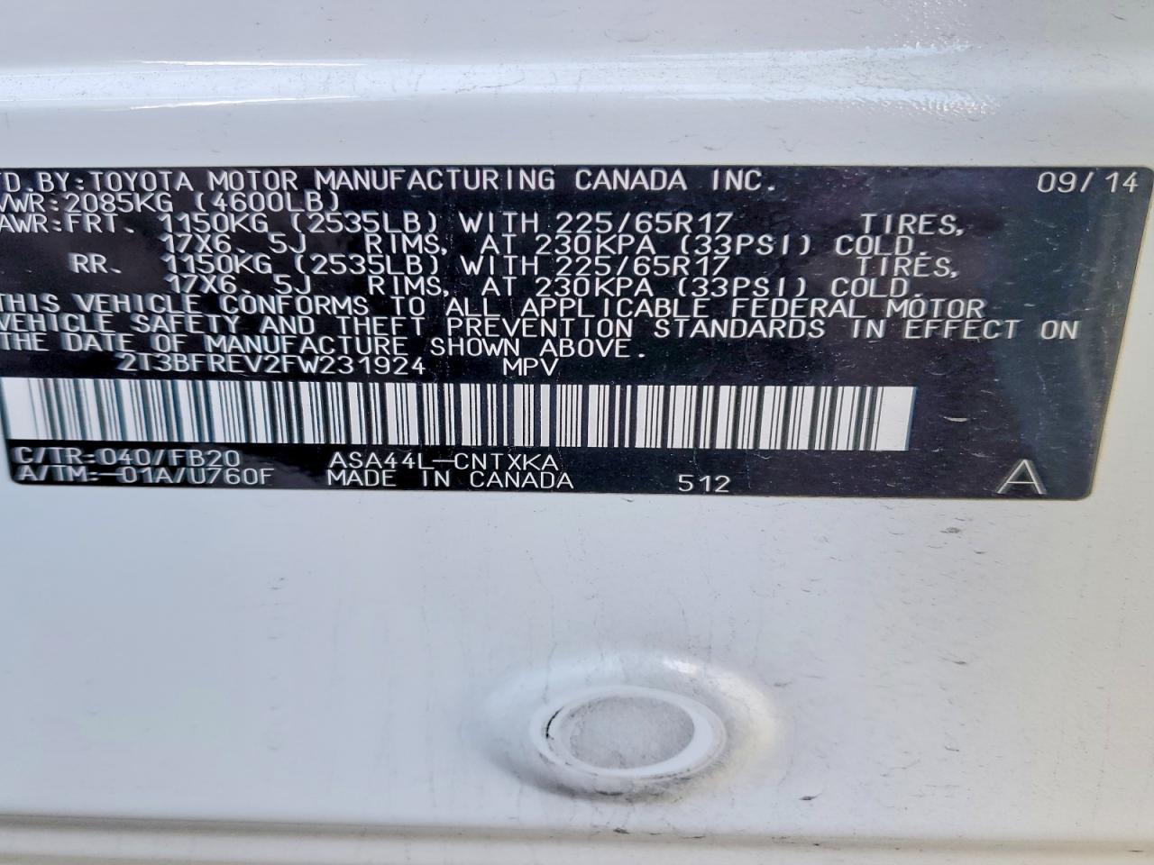 2015 TOYOTA RAV4