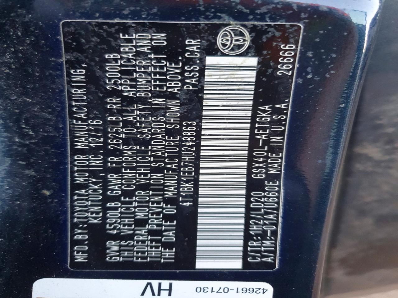 2017 TOYOTA Avalon
