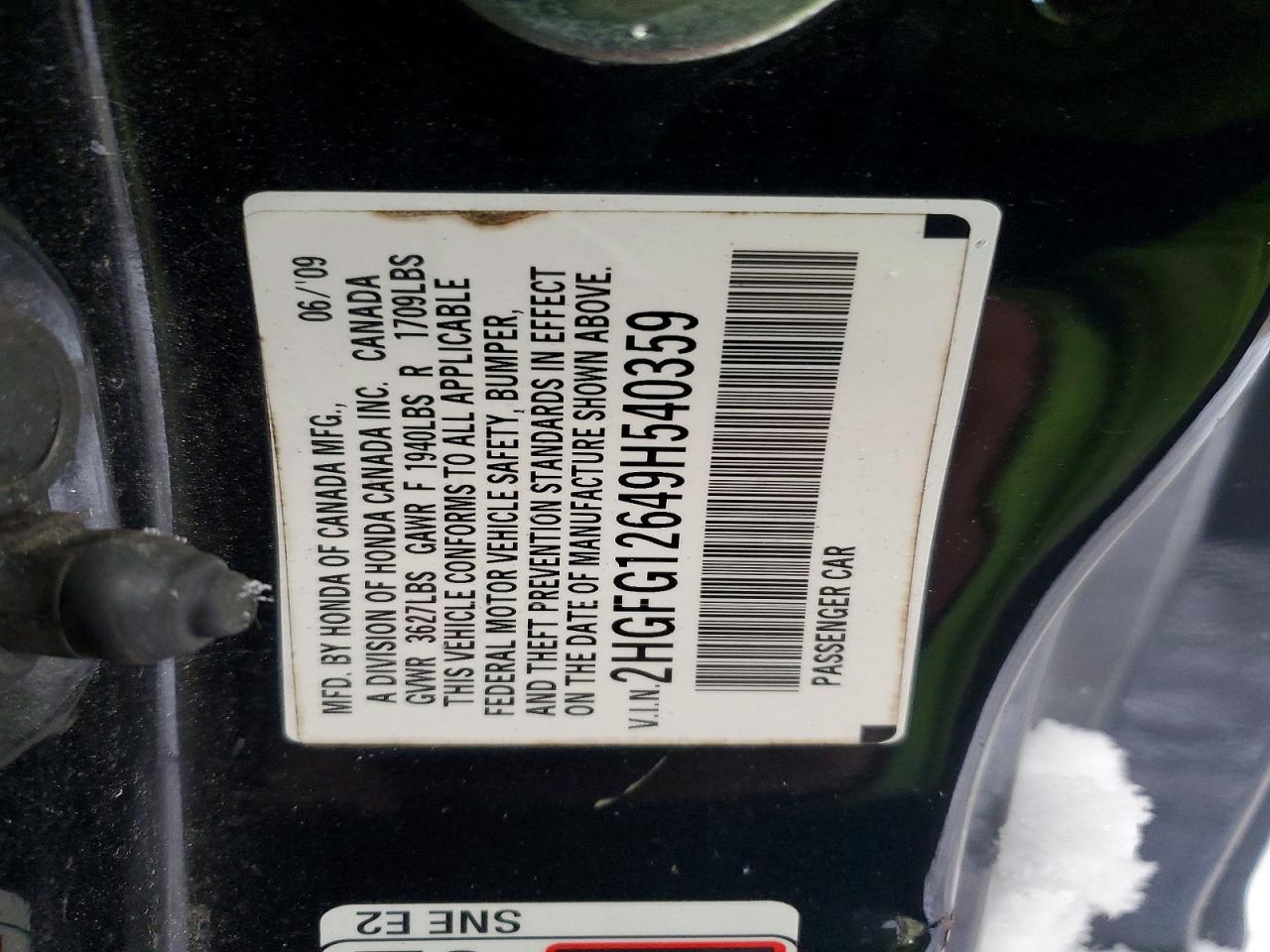 2009 HONDA CIVIC