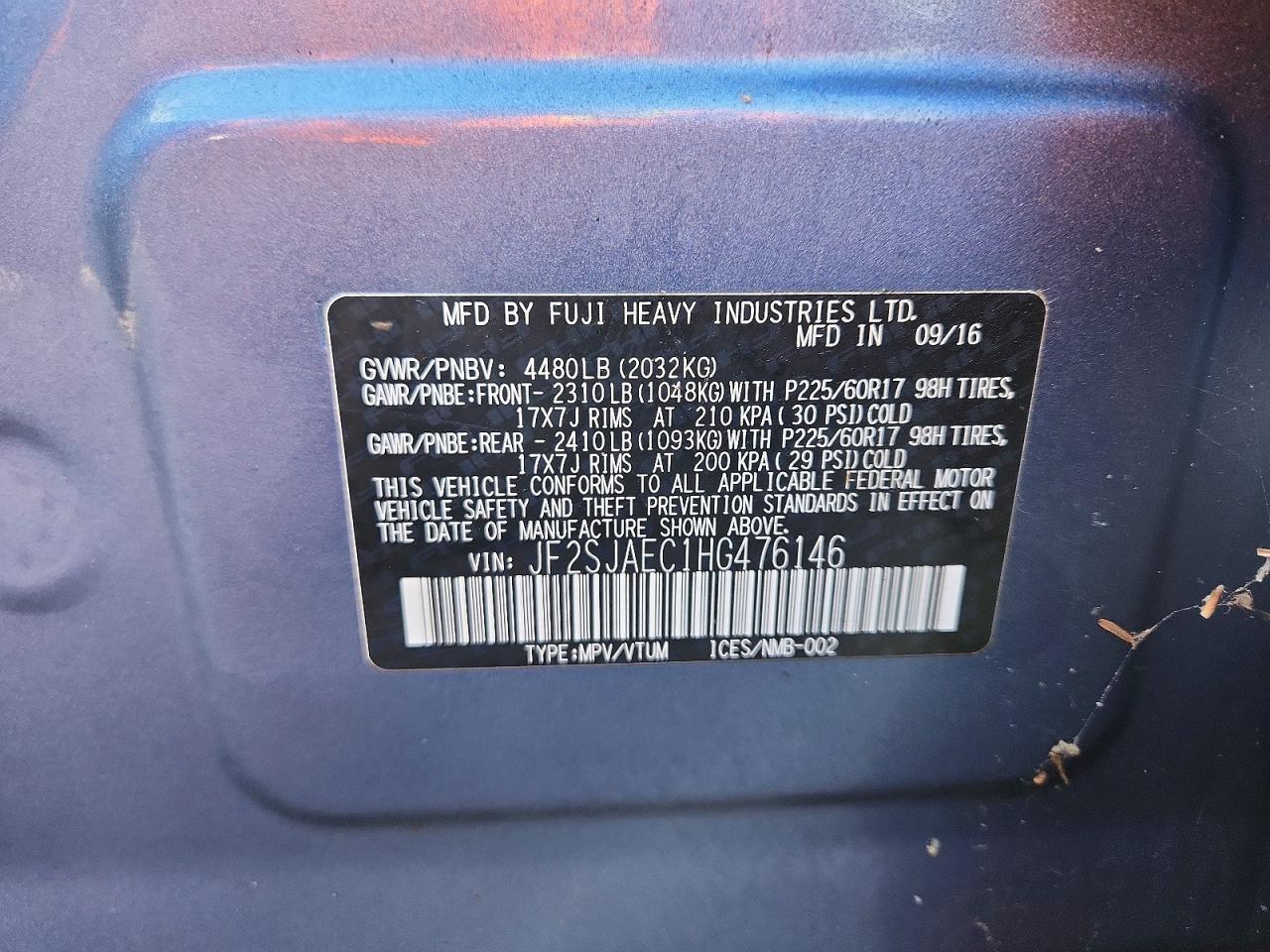 2017 SUBARU FORESTER