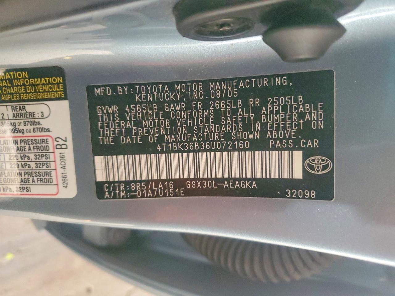 2006 TOYOTA Avalon