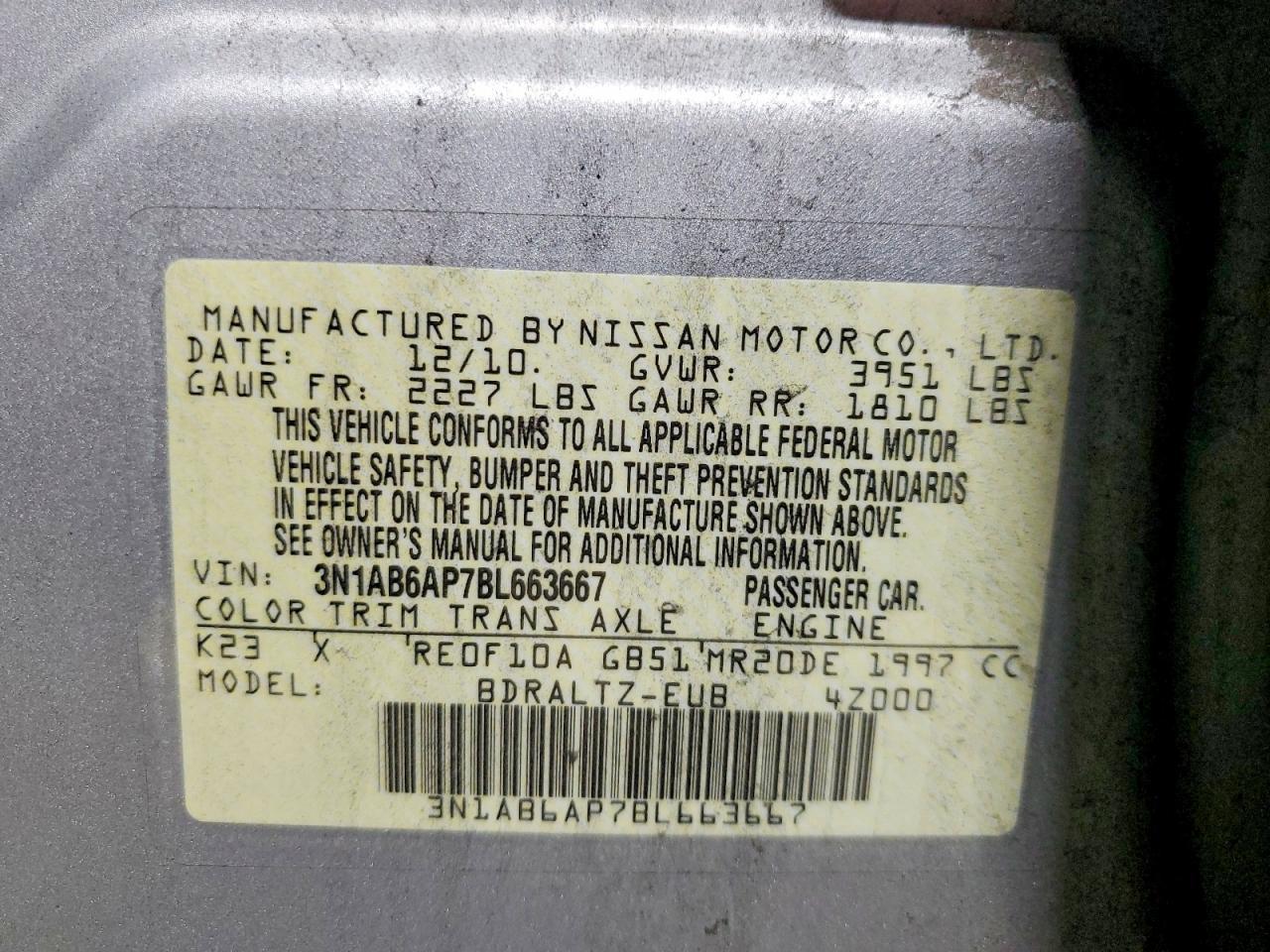 2011 NISSAN SENTRA