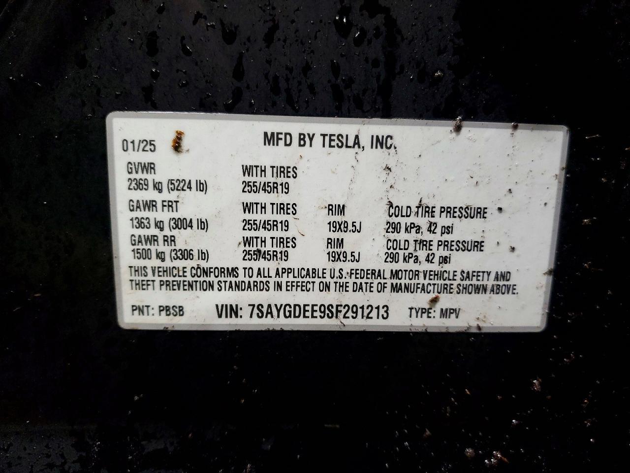 2025 TESLA MODEL Y