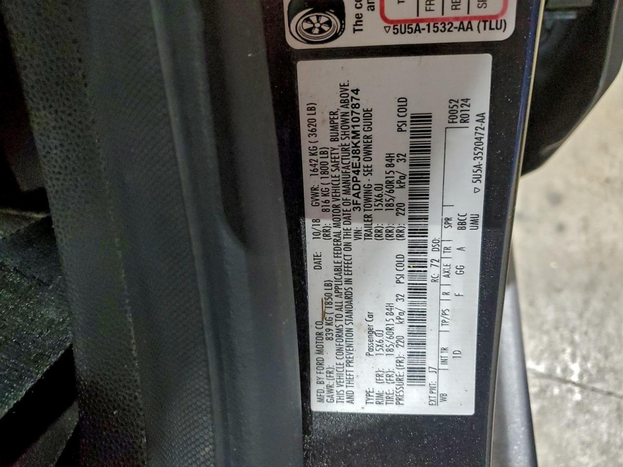 2019 FORD Fiesta
