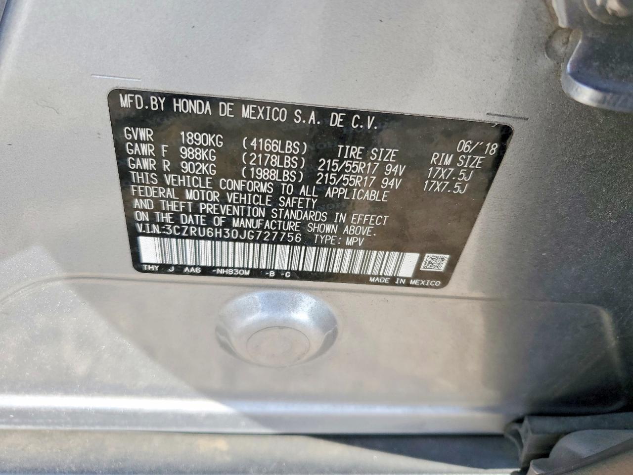2018 HONDA HR-V