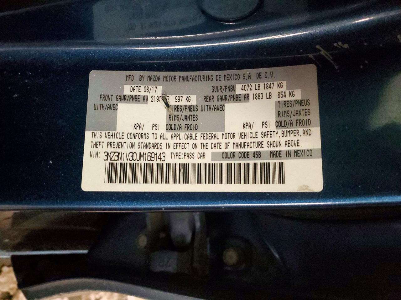 2018 MAZDA 3