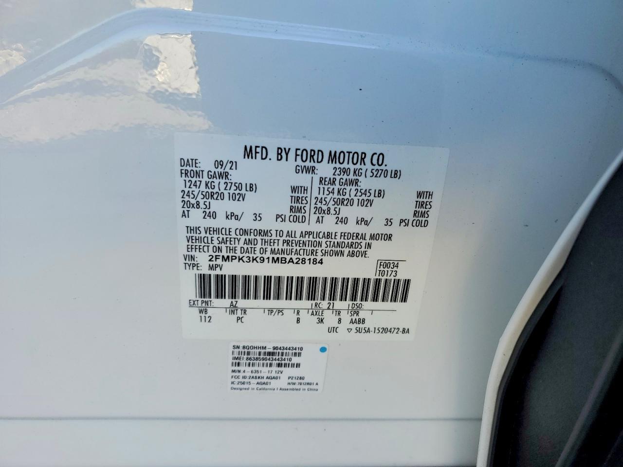 2021 FORD EDGE