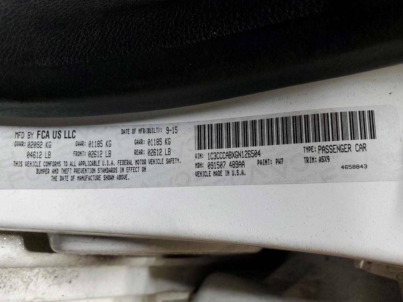 2016 CHRYSLER 200