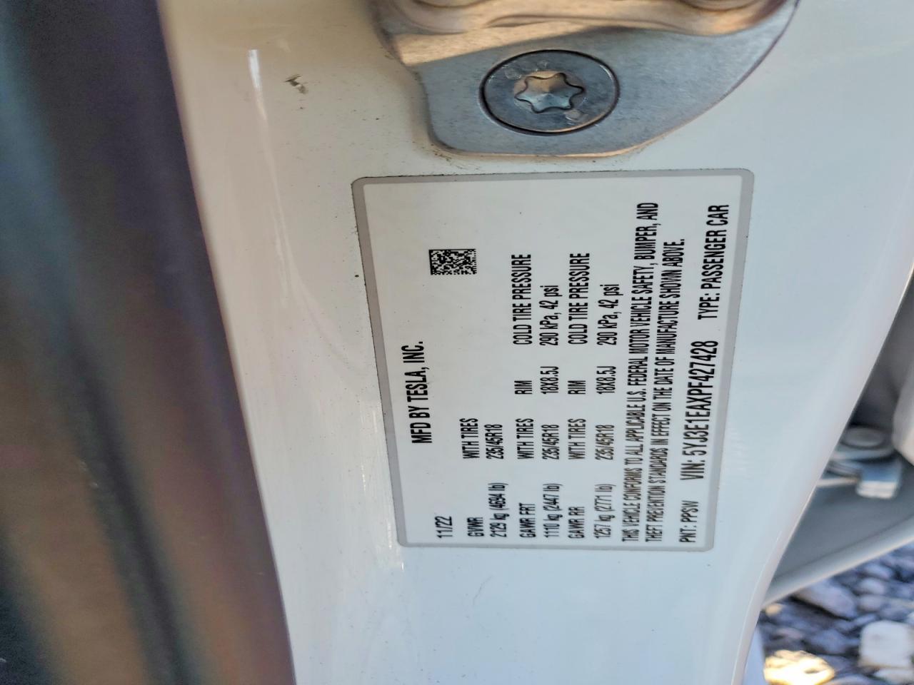 2023 TESLA MODEL 3