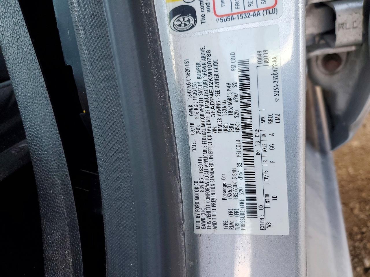2019 FORD Fiesta